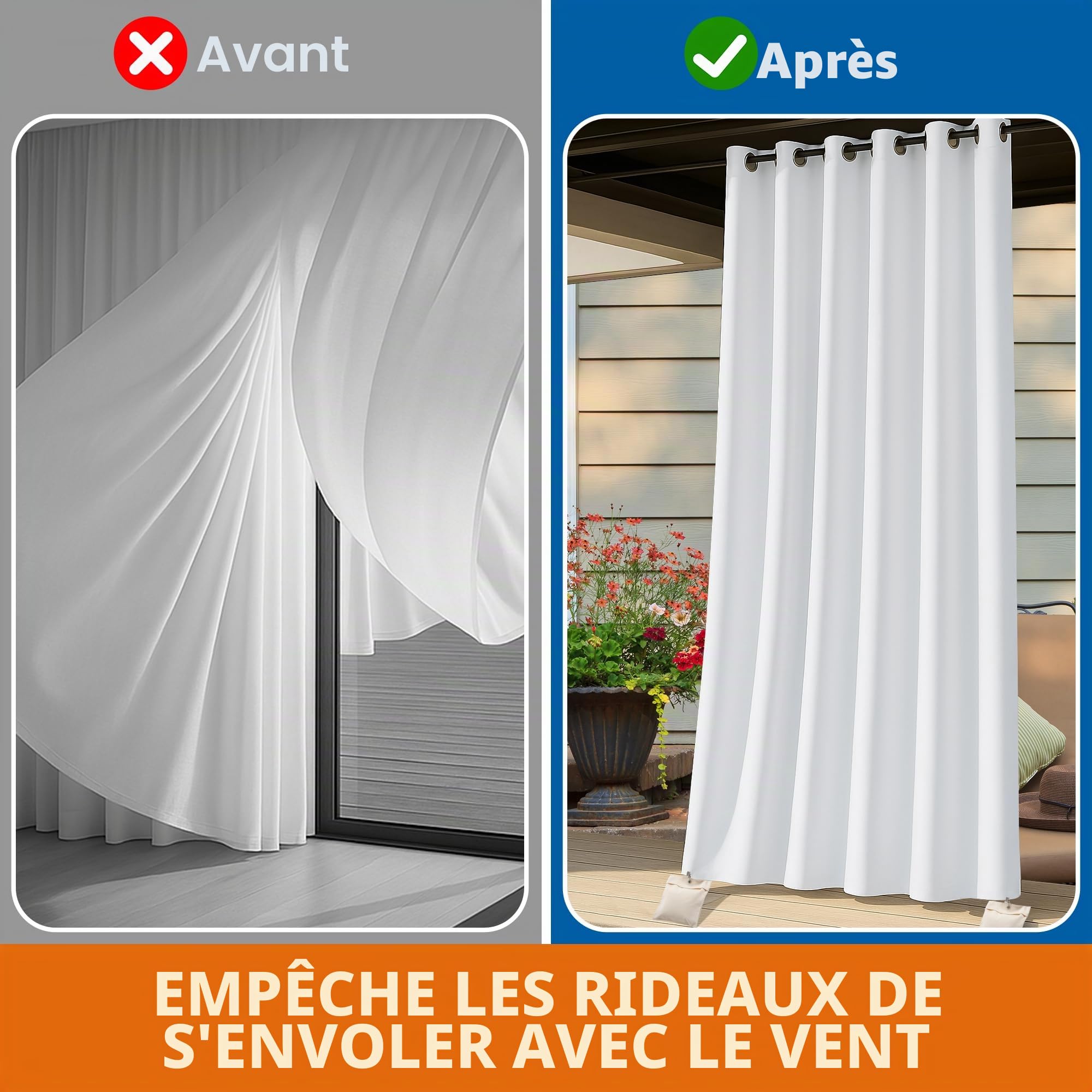 GIONAR Lot de 12 sacs de poids pour rideaux extérieurs - Sac de poids portable - Sac de sable pour rideau extérieur - Poids pour tentures à forte charge pour pavillon, cabana, tonnelle, tente de