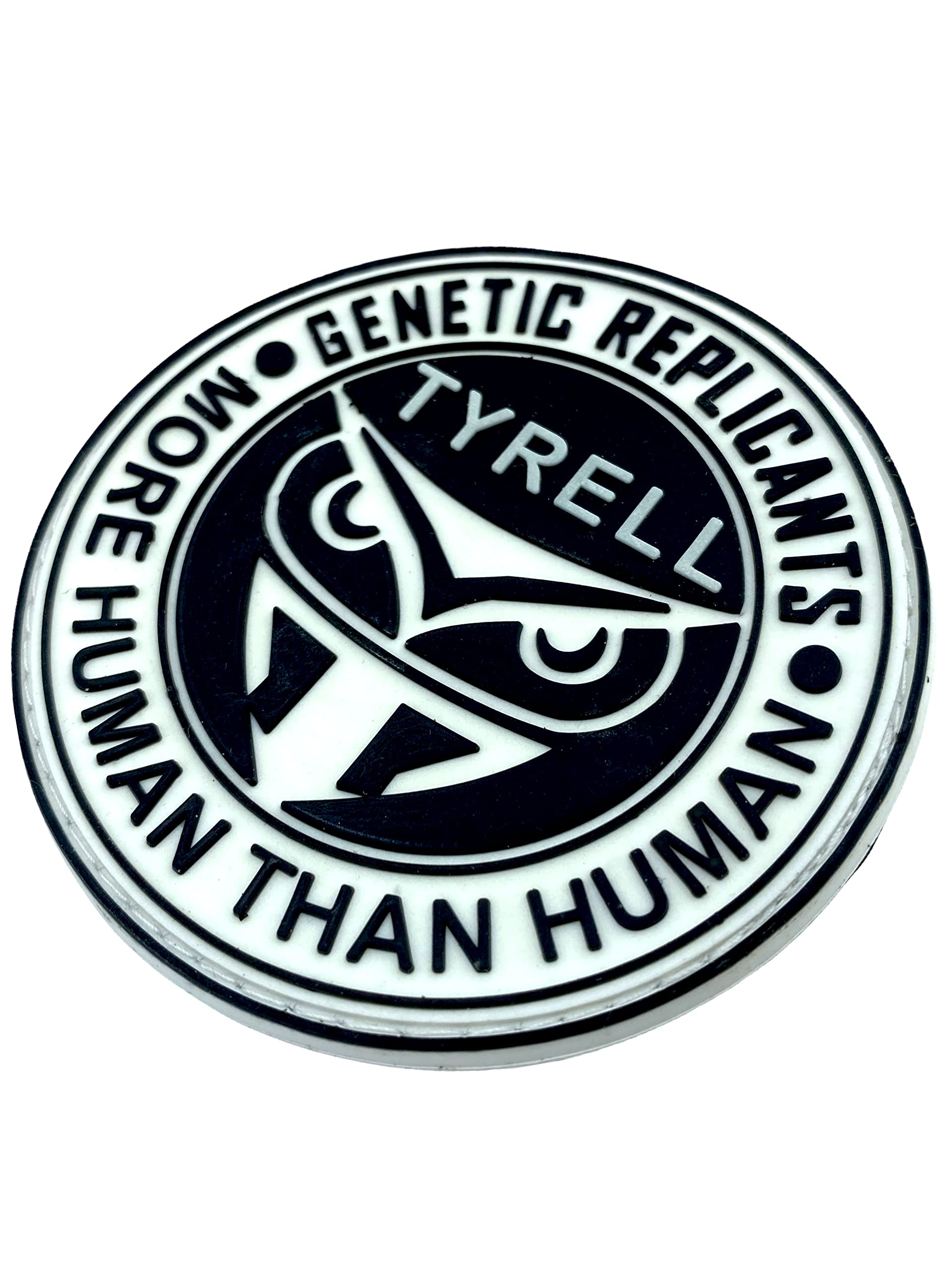 Tyrell Corporation Patch tactique en PVC pour airsoft Paintball Blanc phosphorescent