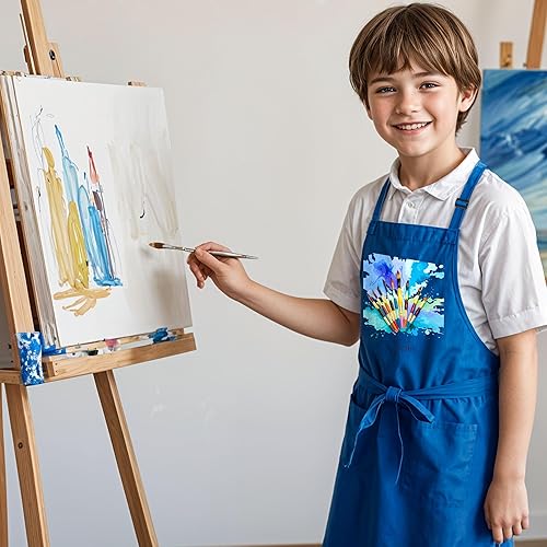 Miniatura 2 de Delantal personalizado para niños con nombre personalizado, delantal de artista para pintar y manualidades, relleno de calcetines para niños y niñas