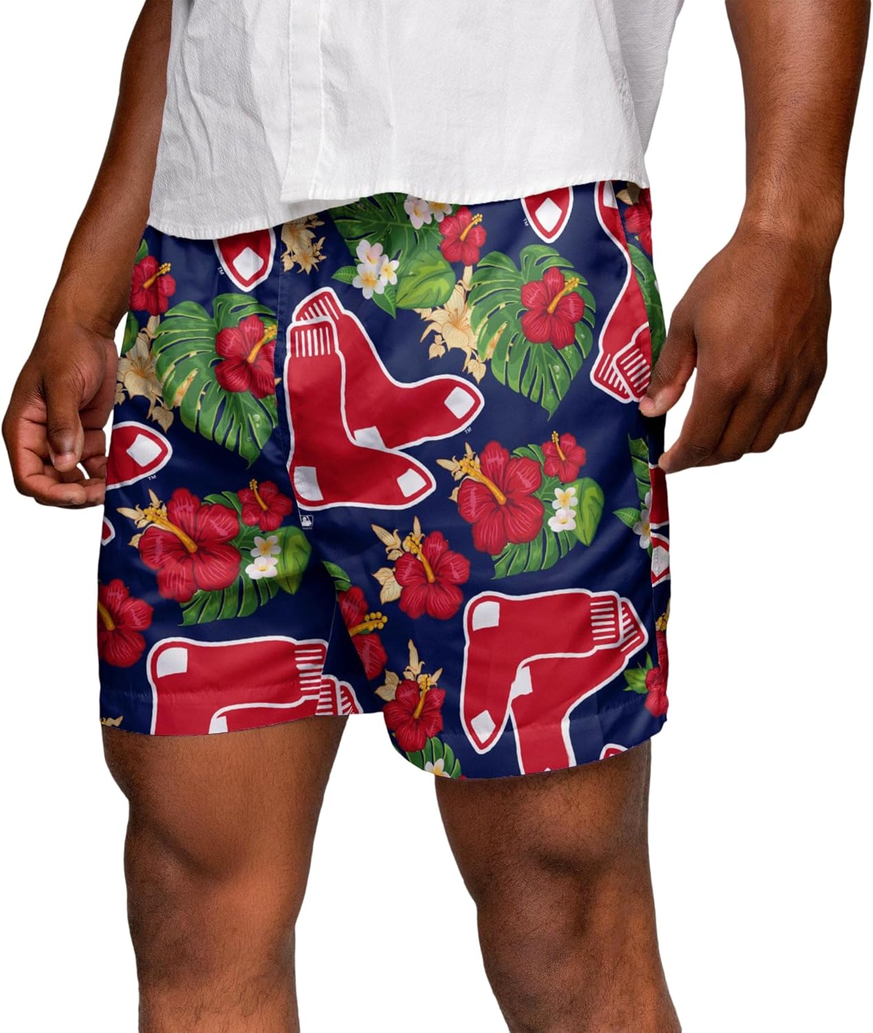 FOCO MLB Mens MLB Team Logo Swim Shorts Bathing Suit Swimming Trunks