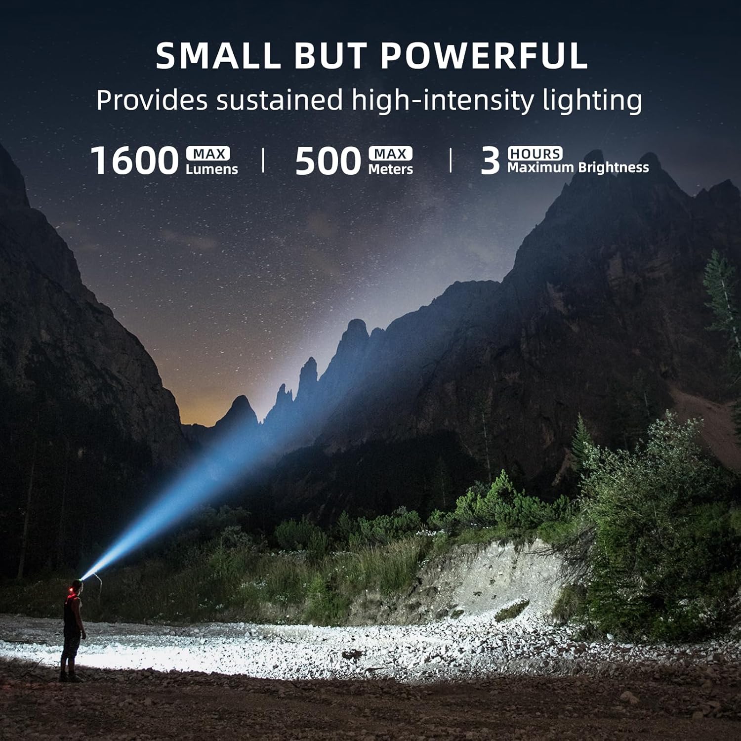 Rechargeable EDC Flashlight with 1600 Lumens, 7 LED Modes, Magnetic Base and Bottle Opener, Waterproof Small Flashlight with Red Beam for Home Outdoor Camping and Emergency（Black