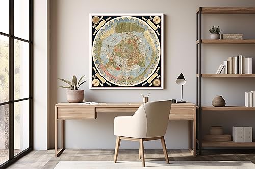 Miniatura 6 de Mapa histórico - Mapa del mundo, 1587, Urbano Monte - Arte de pared vintage de 24 x 24 pulgadas