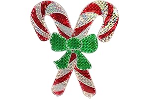 Northlight Lighted Candy Cane Outdoor Christmas Window Silhouette - 48" - XL Festive Cheer
