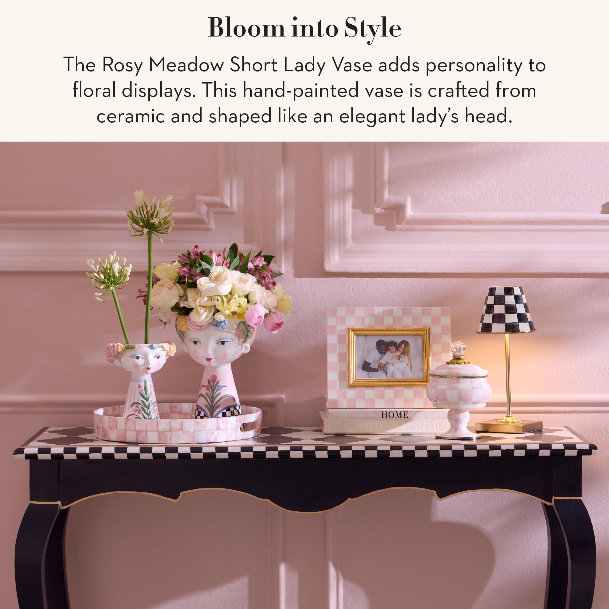 Amazon.com: MACKENZIE-CHILDS Ceramic Vase, Unique Decorative Vase