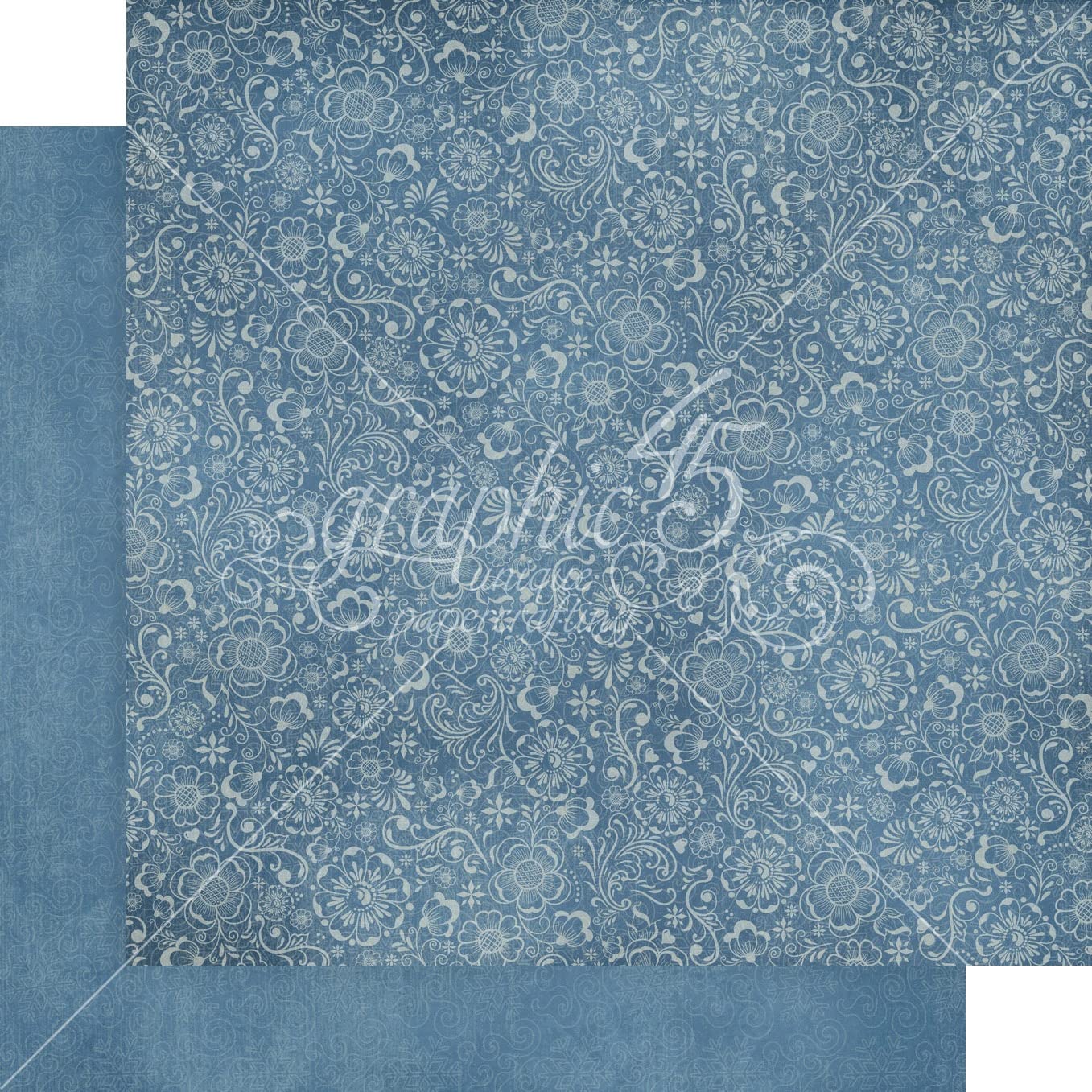 Graphic 45 Double-Sided Paper Pad 12"X12" 16/Pkg-Let's Get Cozy Patterns & Solids, Blue,red, 12 x 12 inch - Image 4