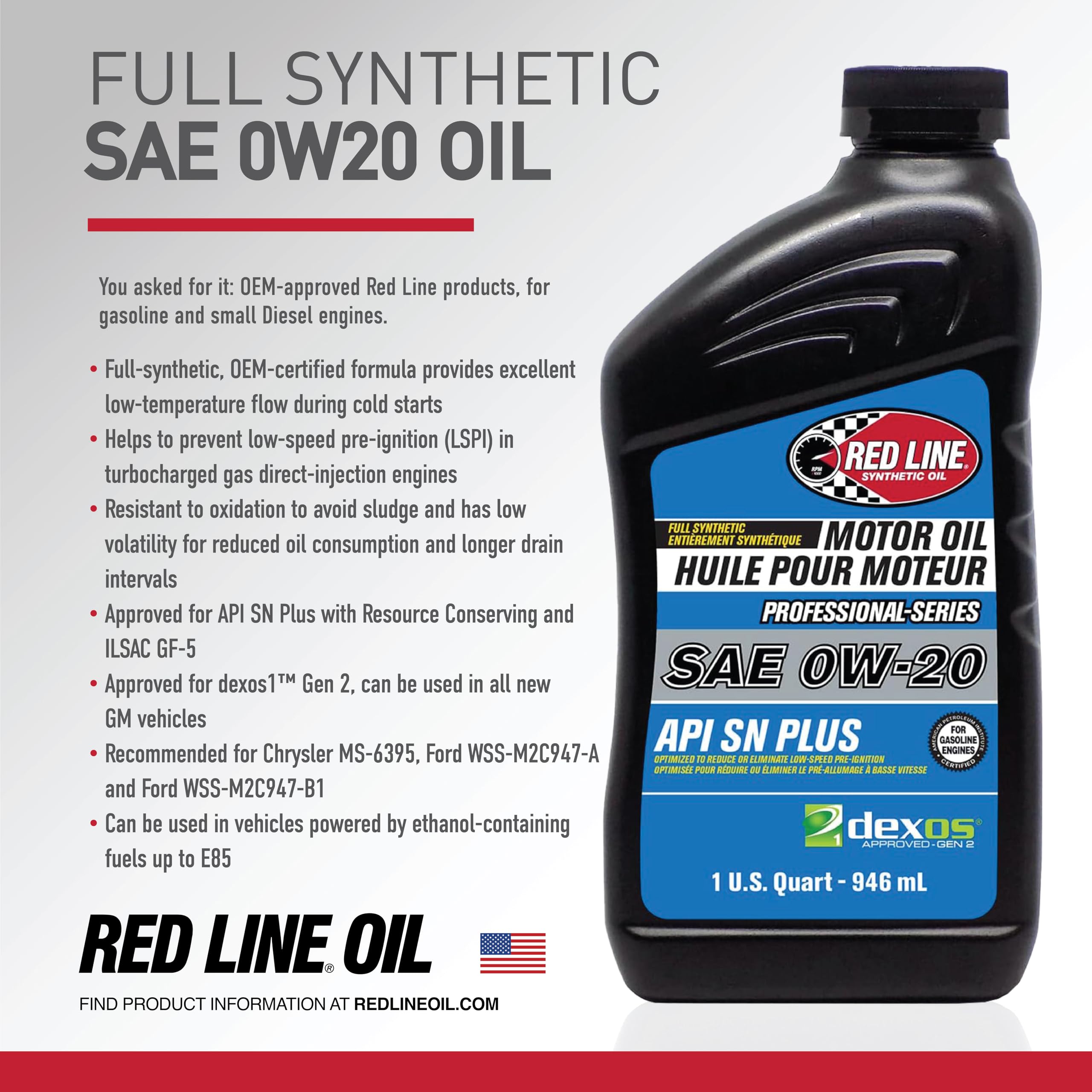 Amazon.com: Red Line 12804 Professional Series 0W20 Motor Oil - 1