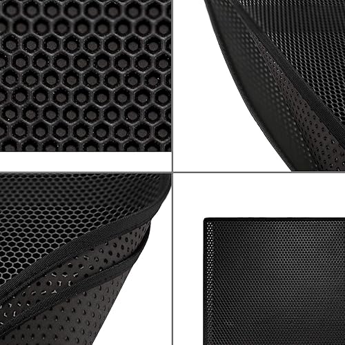 Miniatura 2 de Pieviev Paquete de 2 alfombrillas de arena para gatos de doble capa, impermeables, a prueba de orina (24 x 15 pulgadas, negro)