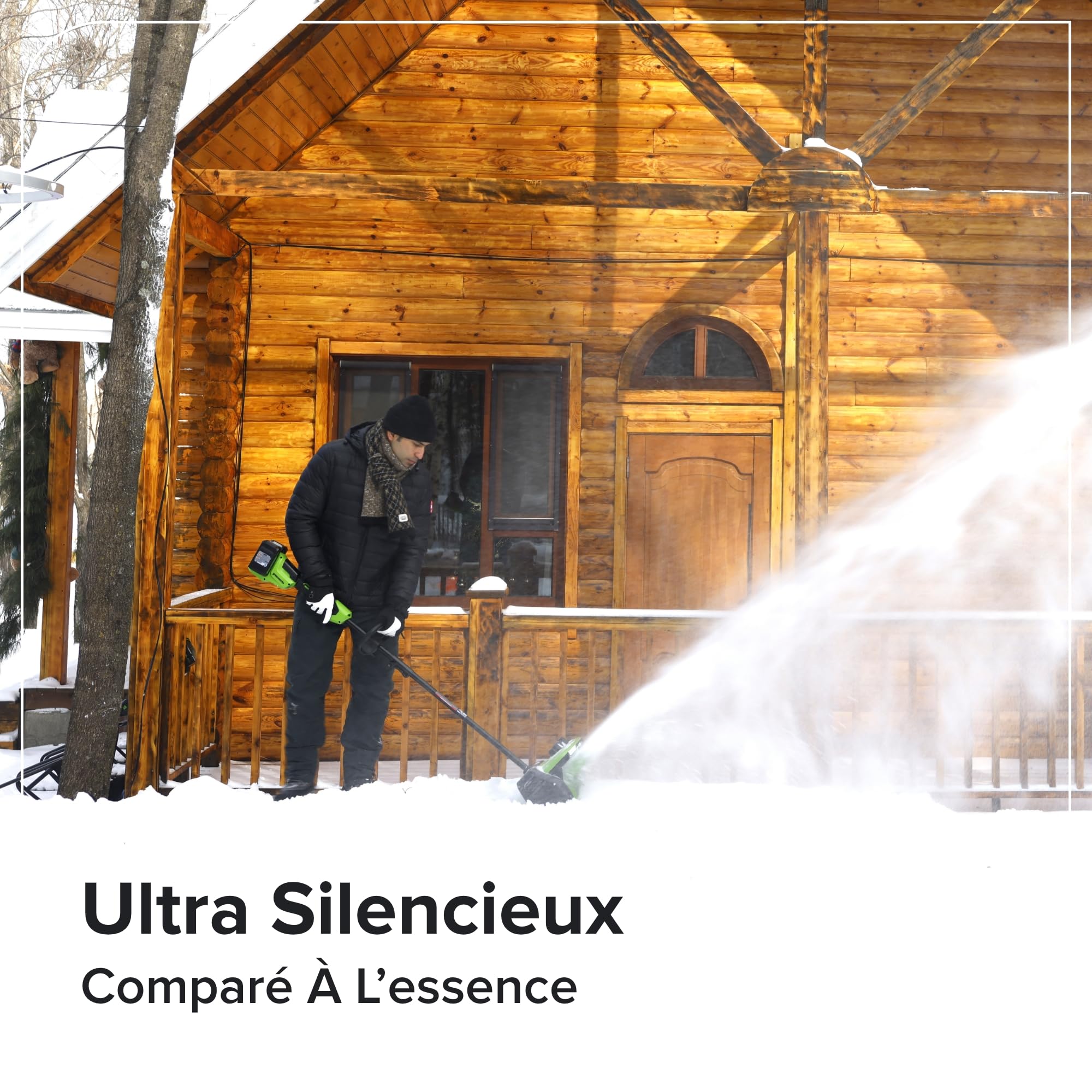 Greenworks Fraise à Neige sans Fil 48V 30cm 20cm 2 Batteries 4,0 Ah 65W USB C Chargeur SS3002