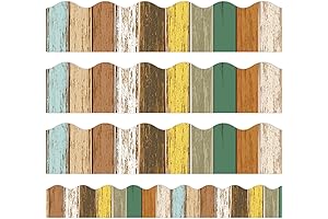 Whaline Wood Grain Bulletin Board Borders