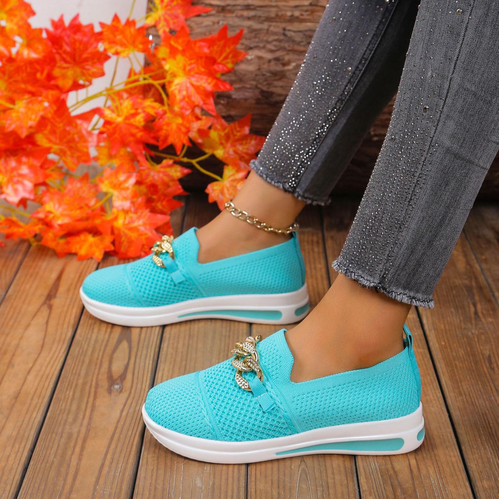 Zapatos para mujer, zapatos para mujer, tejidos ortopédicos, transpirables, suela suave, zapatos deportivos cómodos para caminar, Bu1, 39.5 EU