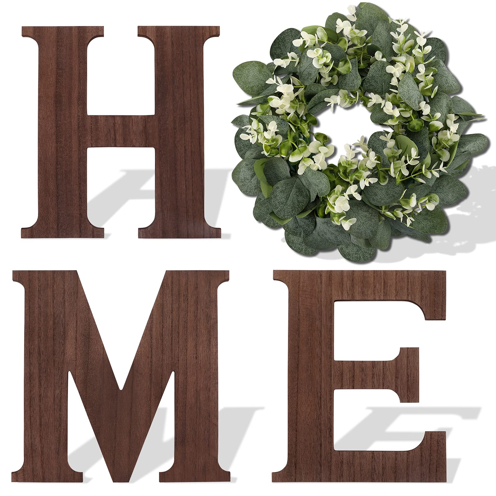 WXBOOM Home Sign Wall Decor Home Letters for Wall with Artificial