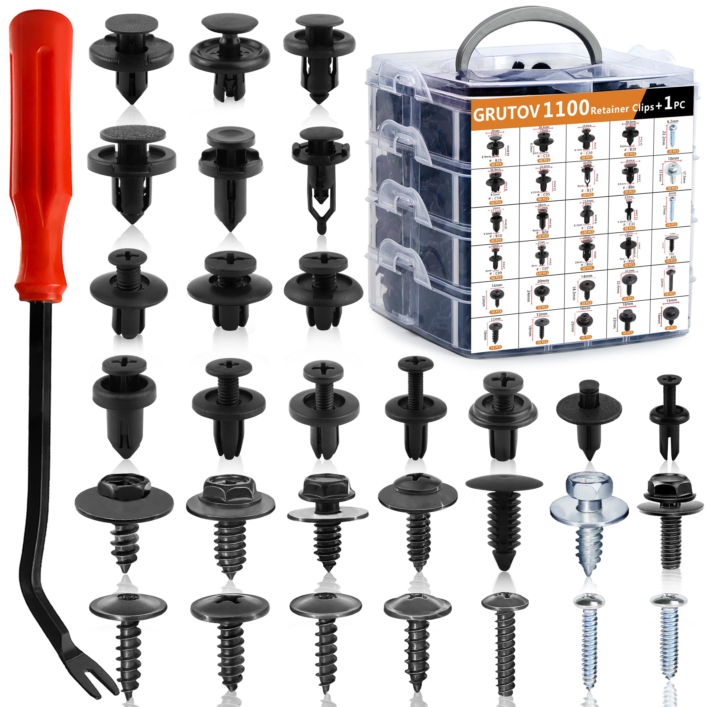 Amazon.co.jp: 車用バンパークリップ 自動車用プッシュピン 1101