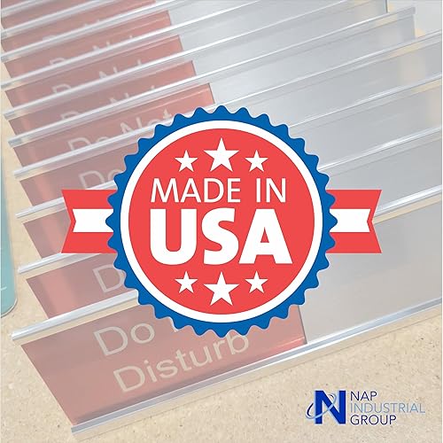 Miniatura 4 de Placas y letreros deslizantes deslizantes de aluminio satinado de calidad personalizable, 6 x 1, fabricados en los Estados Unidos (rojoverde)