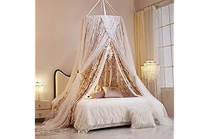 VETHIN Boho Bed Canopy for Girls and Adults