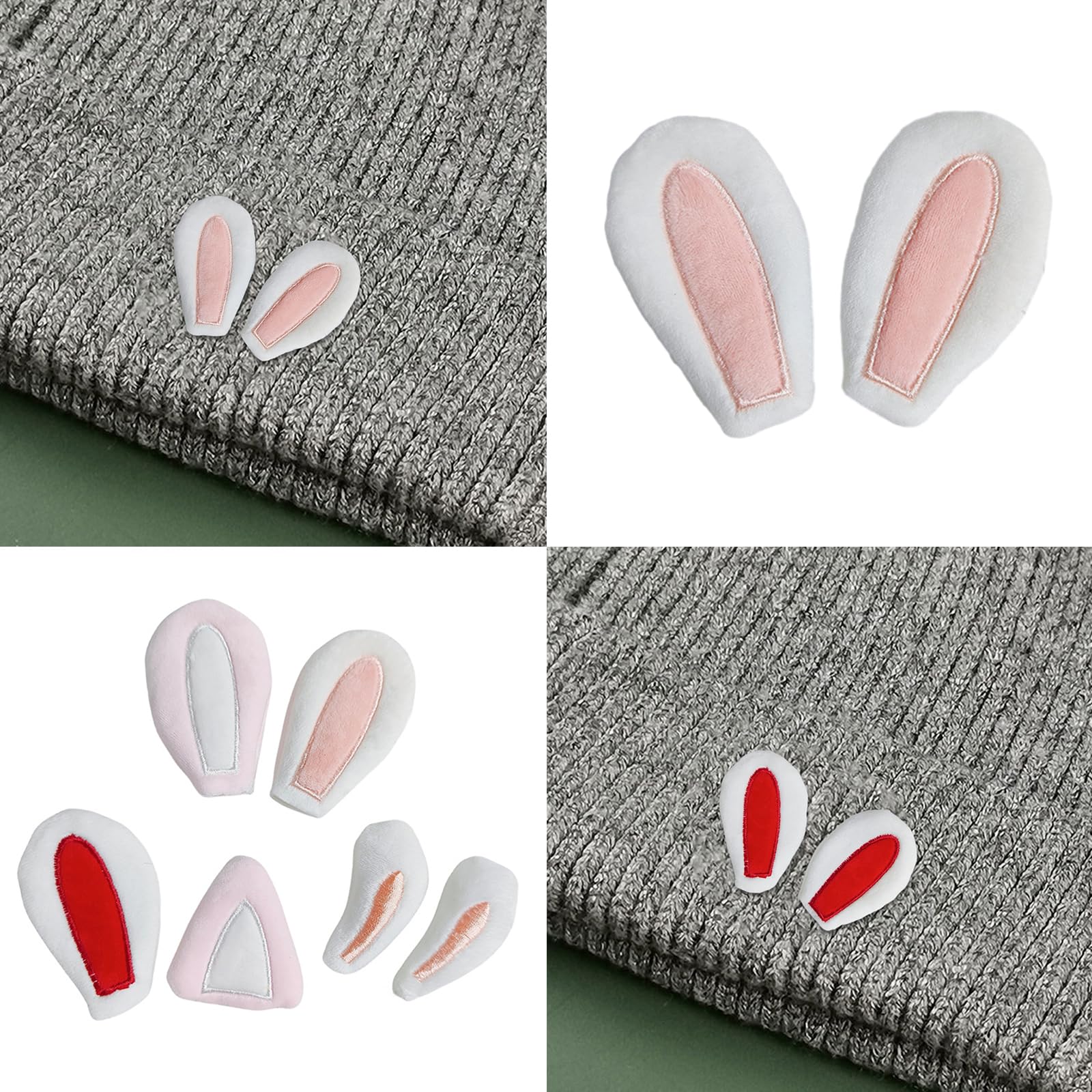 Candy Color 5pairs Ear Appliques for Hat Clothes Sewing Patches Handmade Headwear Hair Clips Accessories