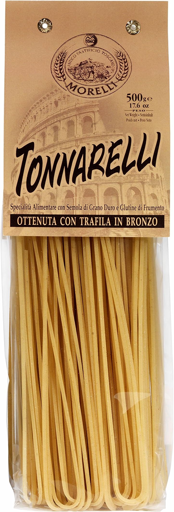 Antico Pastificio Toscano Morelli - Spaghettoni tonnarelli - (alla Chitarra) - Pack of 2 Packs (2 x 500g)