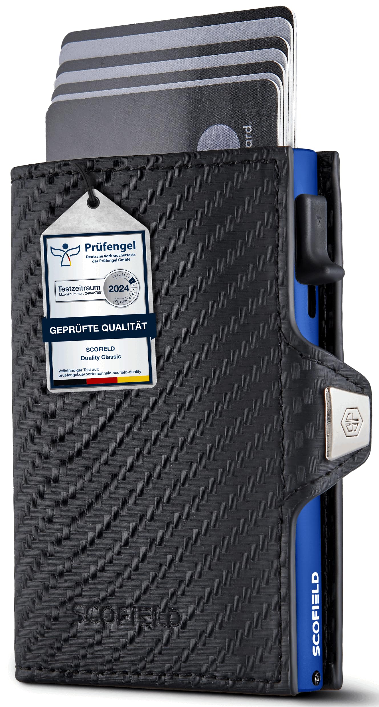SF SCOFIELD Duality Classic Slim Wallet mit Münzfach | Kartenetui Herren für 9-10 Karten | Geldbeutel Portemonnaie mit RFID Schutz | Wallets for Men | Kreditkartenetui