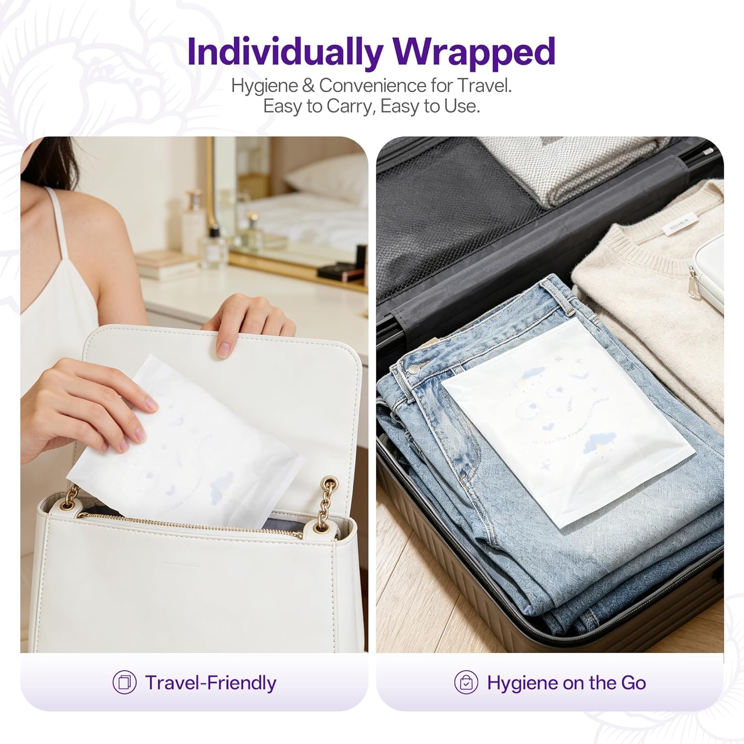 Incontinence Underwear for Women, Individually Wrapped Adult Diapers, High Absorbency Disposable, Breathable & Soft for Postpartum Women, Bladder Control, Day/Night Use Fits Waist 25"-33" (10 Count)