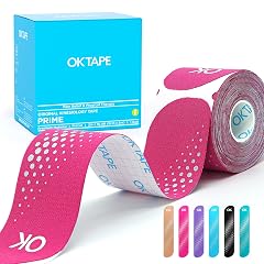 OK TAPE Synthetic Kinesiology Tape Precut Strips Waterproof Kinesiology Athletic Tape for Joint Muscle Support Reflective and Durable