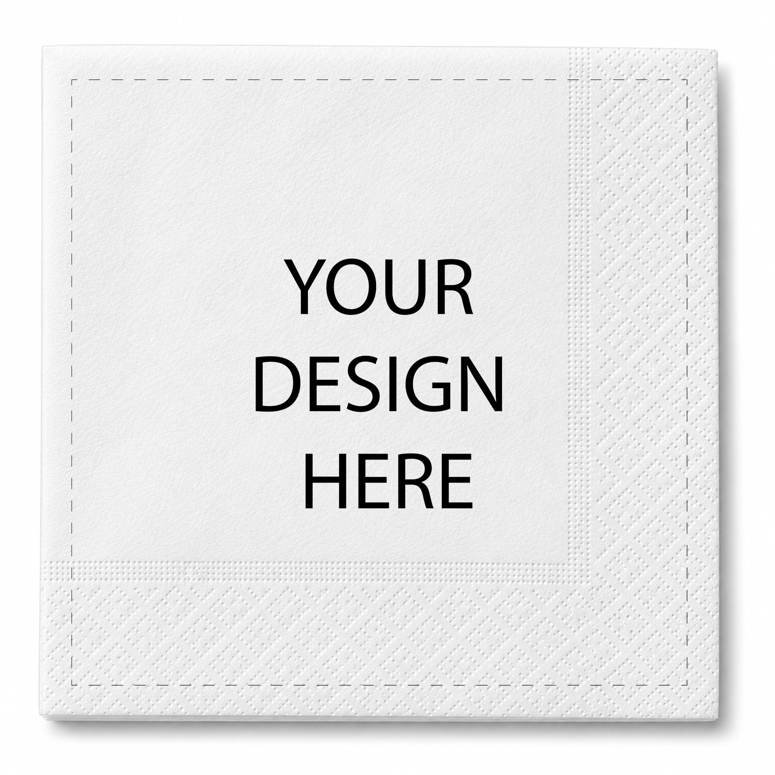 Personalized Cocktail Napkins – Custom Printed 2 Ply Tissue | Add Your Photo, Logo or Text | Happy Birthday, Anniversary, Kitty Party & House Party | White Napkins-image-1
