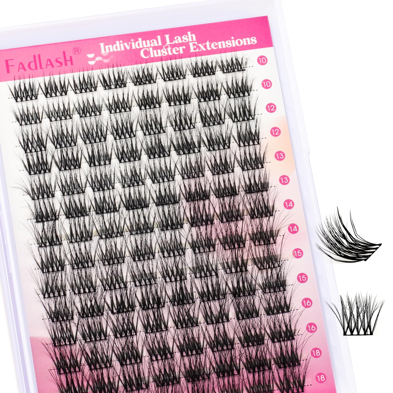FADLASH Lash 120pcs 0.07mm D Curl 8-16mm 40D Mixed Trays Customizable DIY Eyelash Extensions for Beginners — view 10