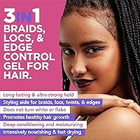 Vista 5 de Esha Slick N Slay - Gel de trenzado 3 en 1 Ultra Extreme Hold Hidratante y Acondicionador para Locs, Twists, Trenzas y Bordes (COCO, 17 onzas)