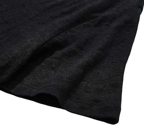 Amazhiyu Women's 100% Linen Knit T-Shirt Short Sleeve Basic Tee Summer