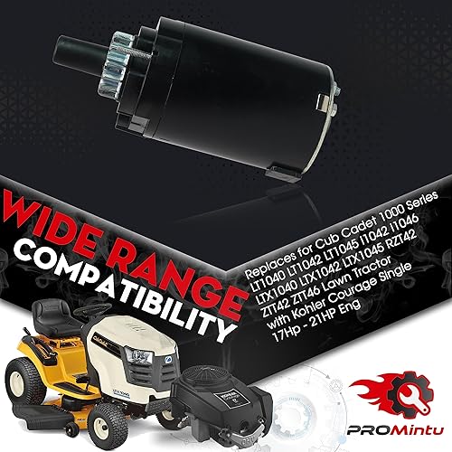 Miniatura 5 de Motor de arranque de 14 dientes que sustituye al tractor de césped Cub Cadet Serie 1000 LT1040 LT1042 LT1045 i1042 i1046 LTX1040 LTX1042 LTX1045