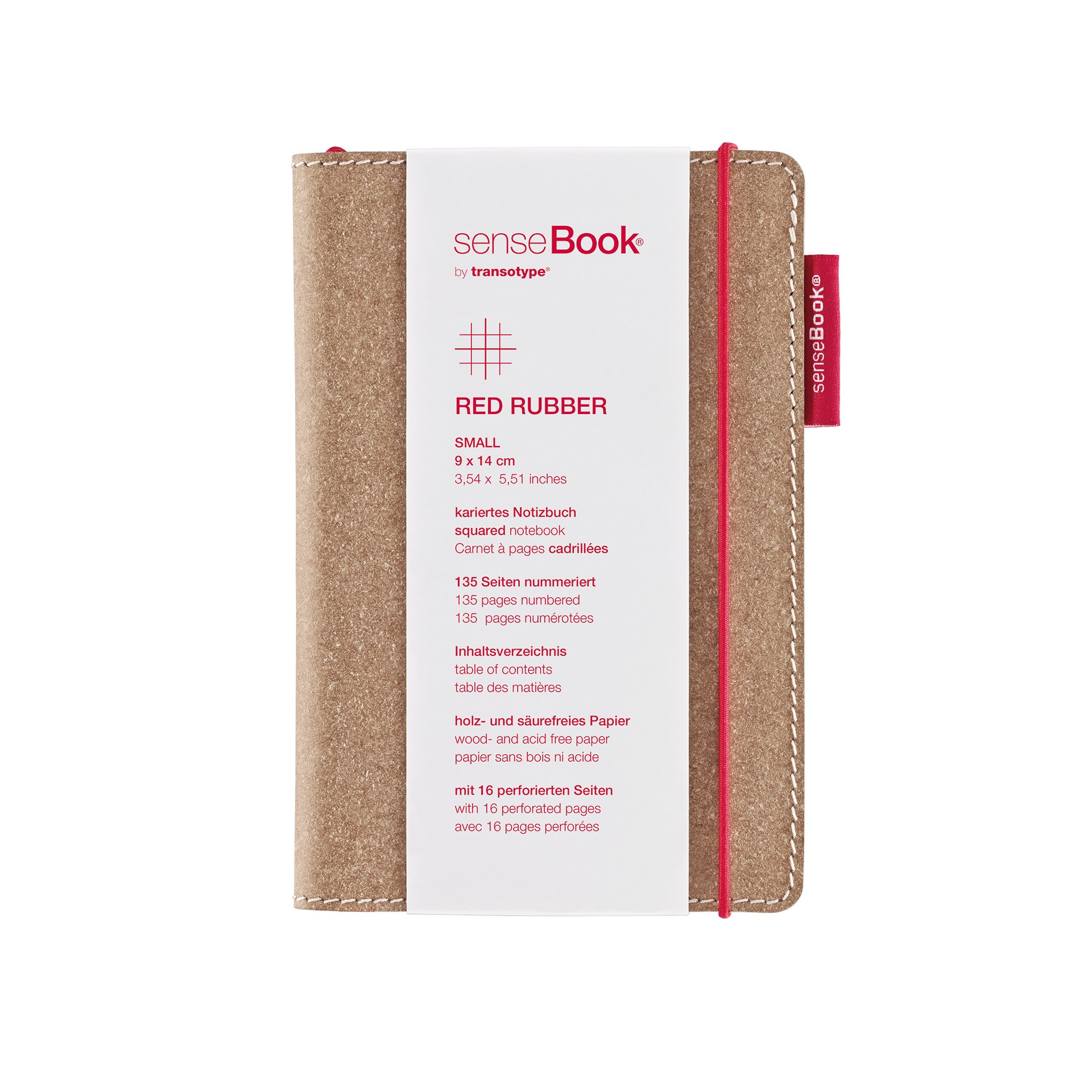 Transotype Sensebook Red Rubber S A6 Kareli