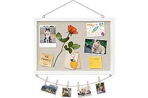 Wall-Mounted 17x12'' Hanging Cork Board for Office Decor