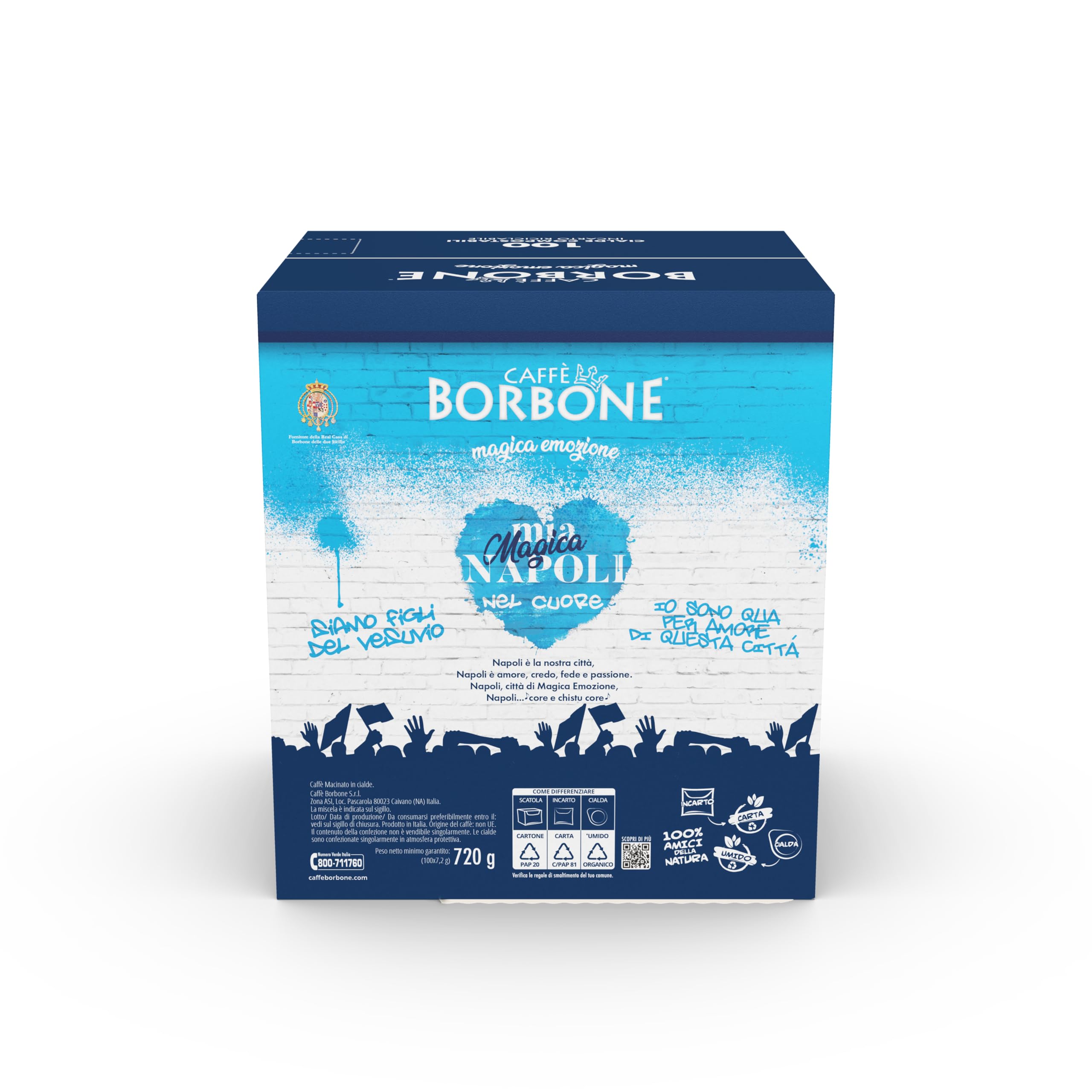Caffè Borbone Cialda compostabile Mia Magica Napoli nel Cuore - Cialde Ese 44 - Edizione Limitata - Miscela Mia Napoli (400)