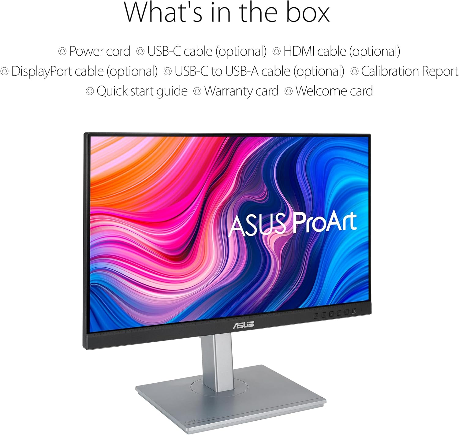 ASUS ProArt Display PA247CV Monitor Professionale 23.8IPS Full HD(1920 x 1080), 100% sRGB,Rec.709,Color Accuracy ΔE2,Calman Verified,DisplayPort,Daisy-chain,ProArt Preset/Palette,Stand Ergonomico ASUS ProArt Display PA247CV Monitor Professionale 23.8IPS Full HD(1920 x 1080), 100% sRGB,Rec.709,Color Accuracy ΔE2,Calman Verified,DisplayPort,Daisy-chain,ProArt Preset/Palette,Stand Ergonomico