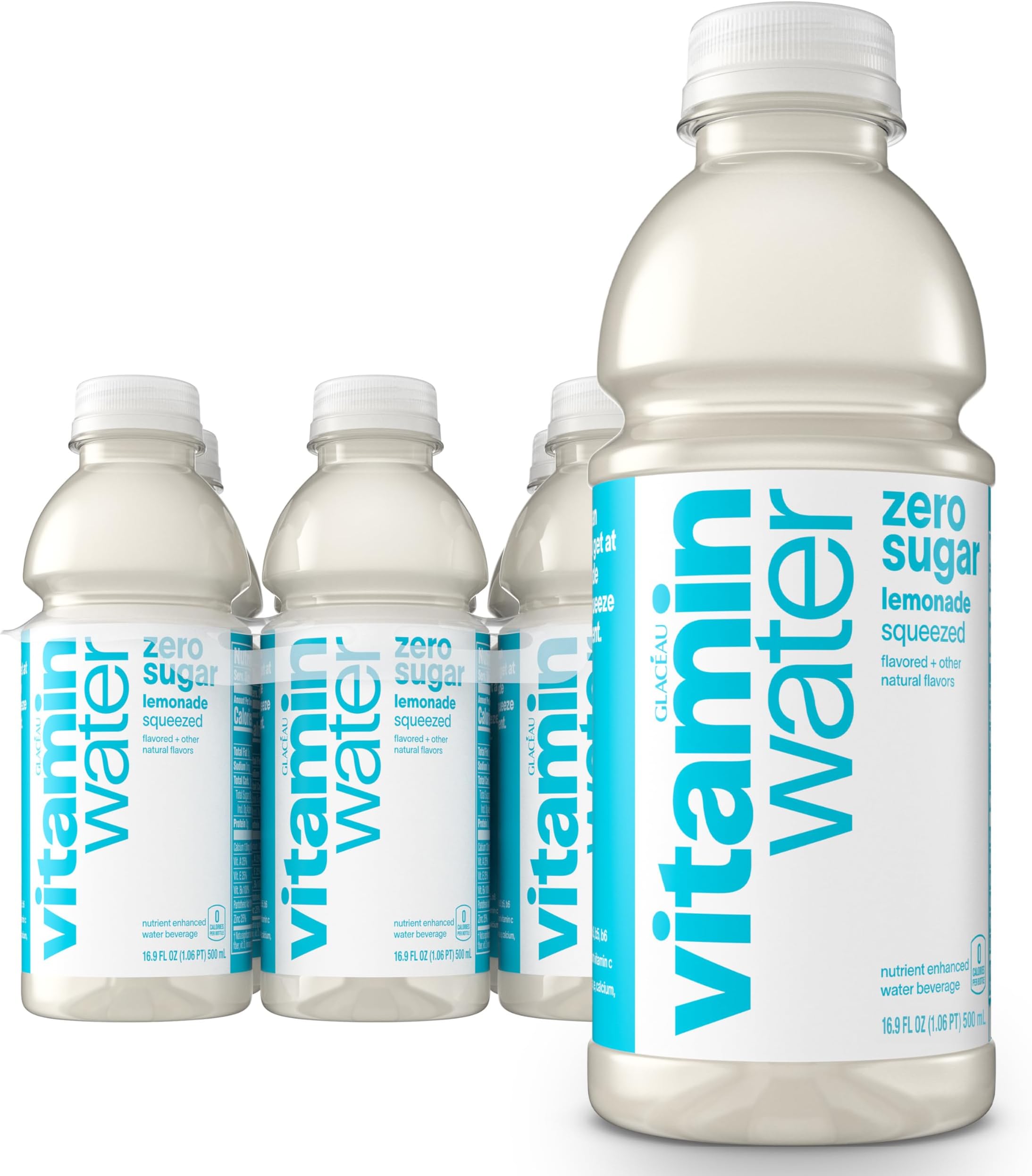 vitaminwater zero Squeezed, 16.9 fl oz, 6 Pack