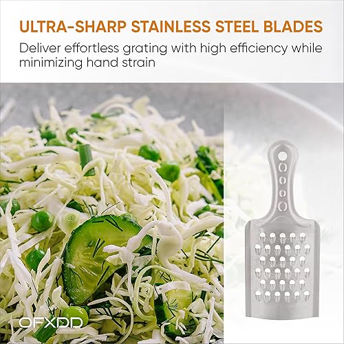 Miniatura 4 de Rallador de queso de acero inoxidable - Ralladores de mano de metal para cocina - Rallador de mango resistente