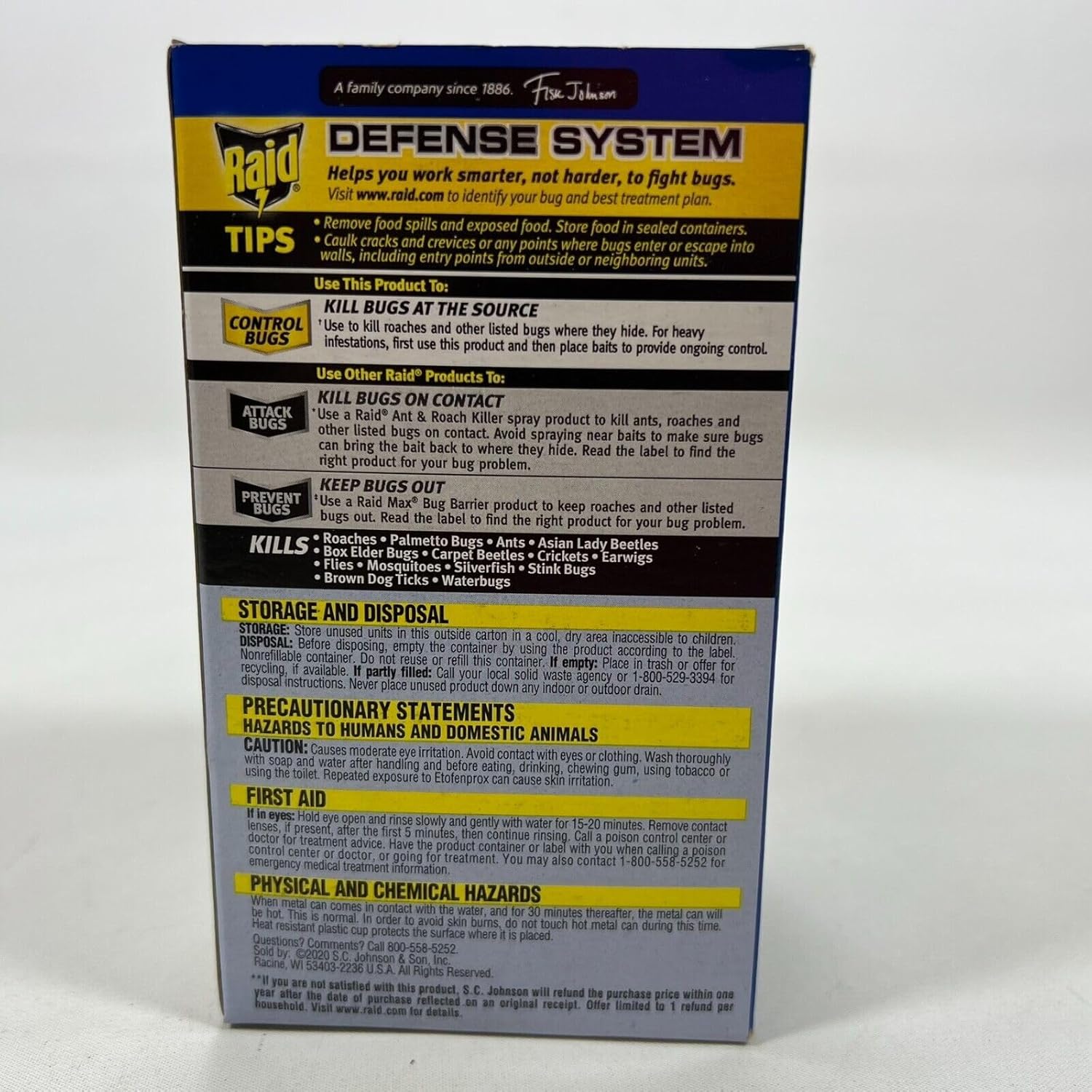 SC Johnson Raid Max No Mess Dry Fogger Roaches Bugs Ants