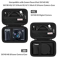 Canon - MaMi SX730 HS BK ケースとフィルムセット Amazon | VOVMOEYA SX740/730ケースセット、シリコンケース+