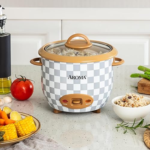 Miniatura 7 de AROMA Arrocera estilo olla de 6 tazas (cocidas) con superficie de cerámica antiadherente CoreCoat sin PFAS (1.5 cuartos de galón)