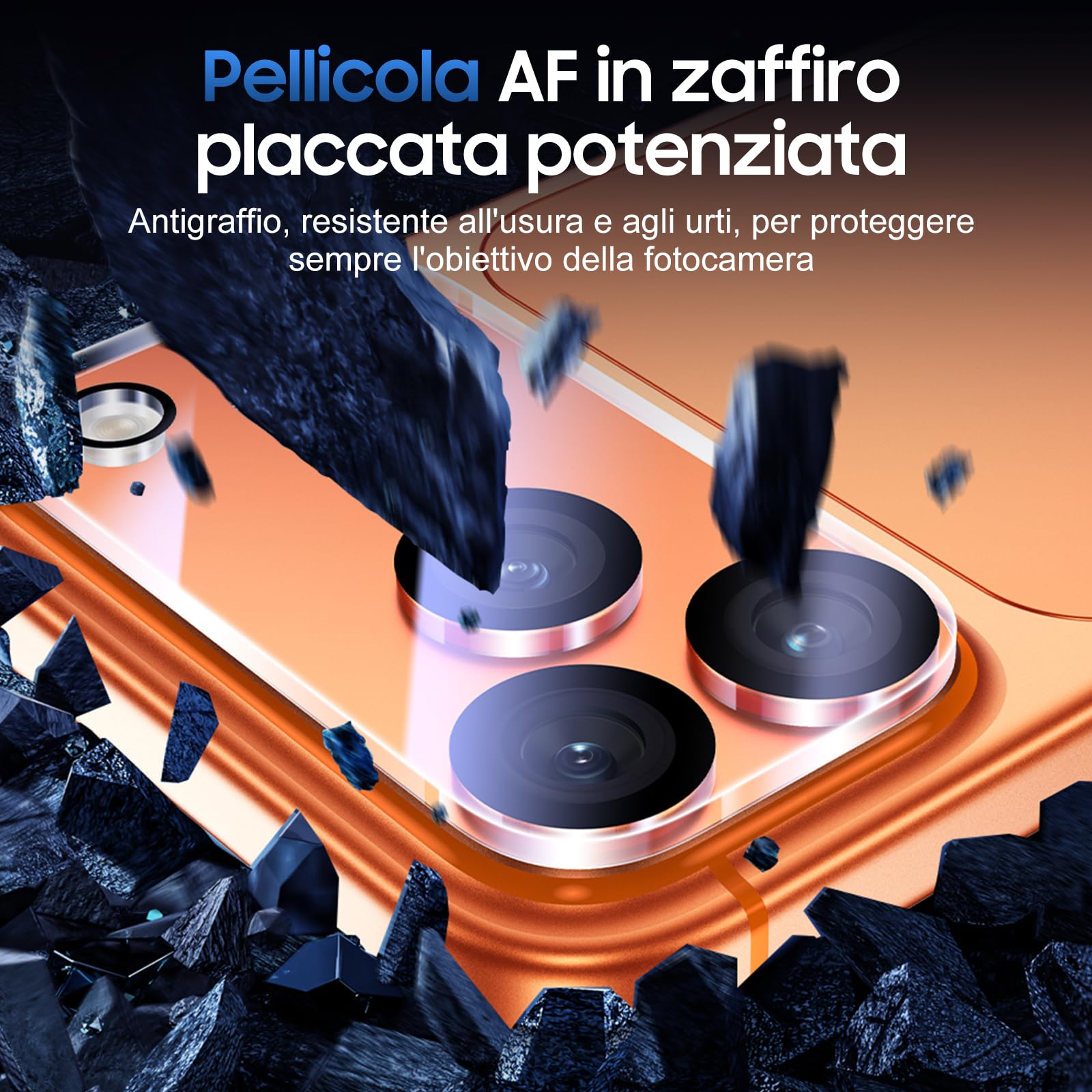 UniqueMe per iPhone 17 Pro Pellicola Protezione Fotocamera - HD Schermo, la Fotografia con Flash non è Influenzata, Anti-graffio, Durezza 9H - 3 Pezzi