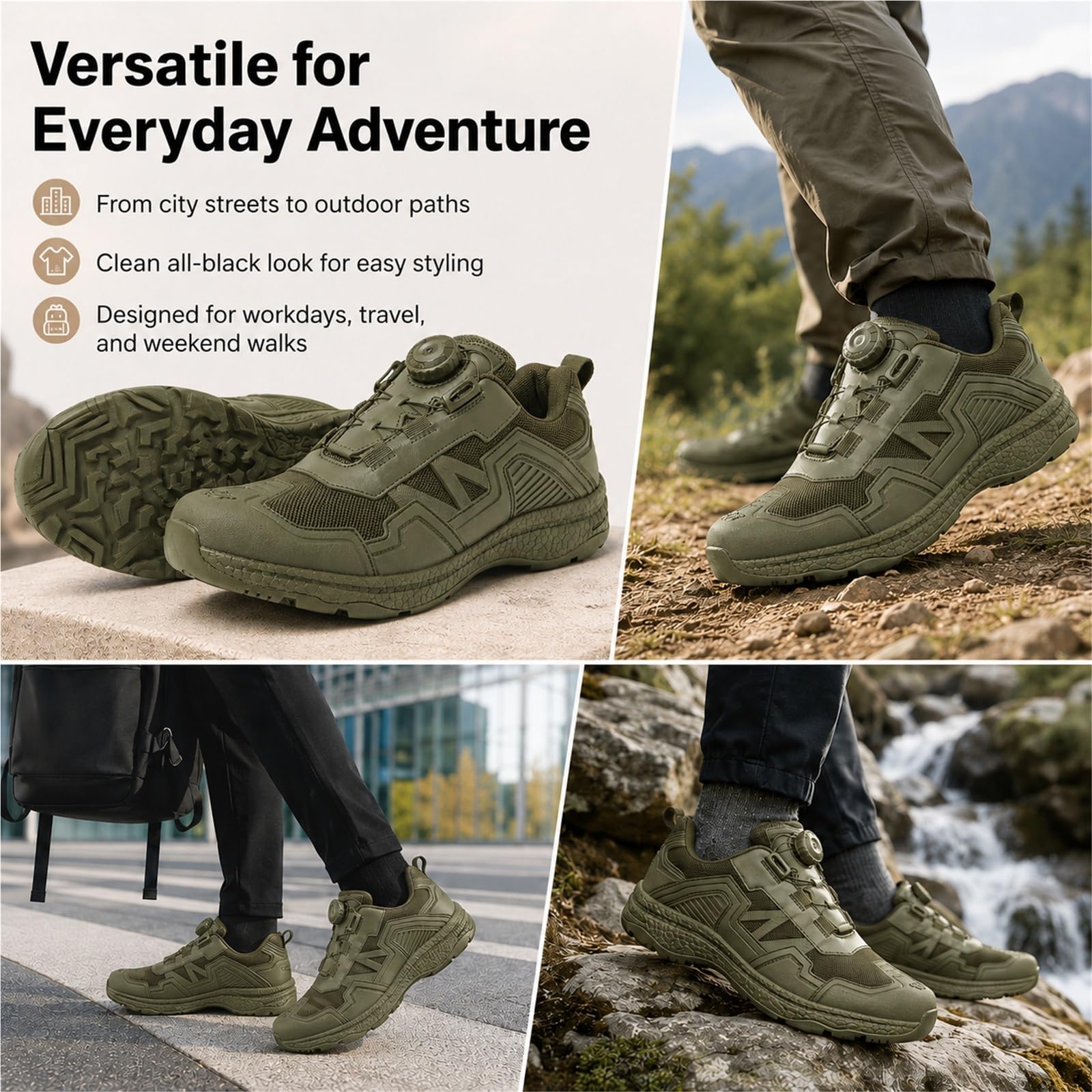 CHAOJING Chaussures Marche Homme Pieds Larges Baskets Randonnée Légères | Mesh respirant, zone orteils large, semelle antidérapante, idéal randonnée, sport et quotidien.