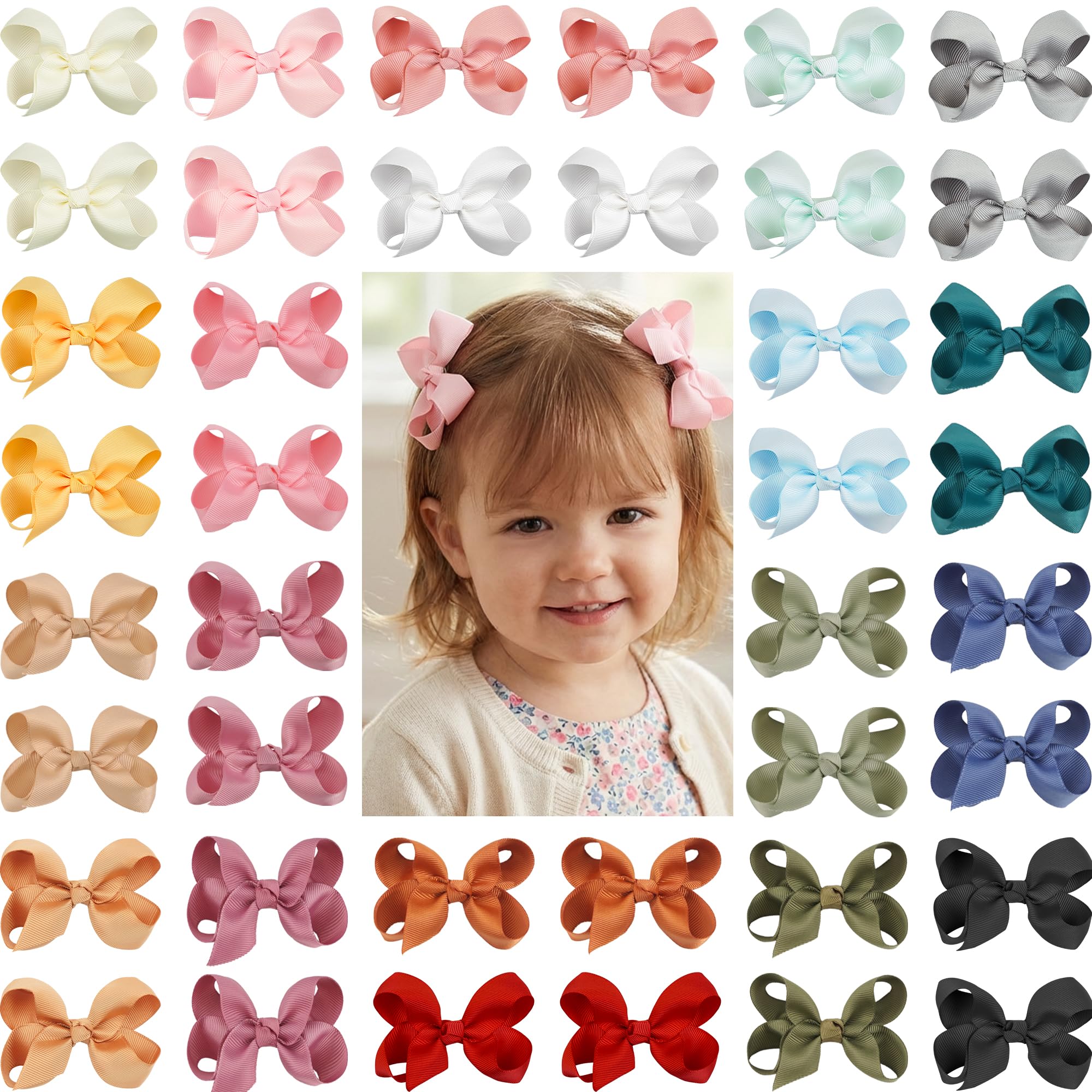 Cute Hair Bows for Girls - 40PCS -9