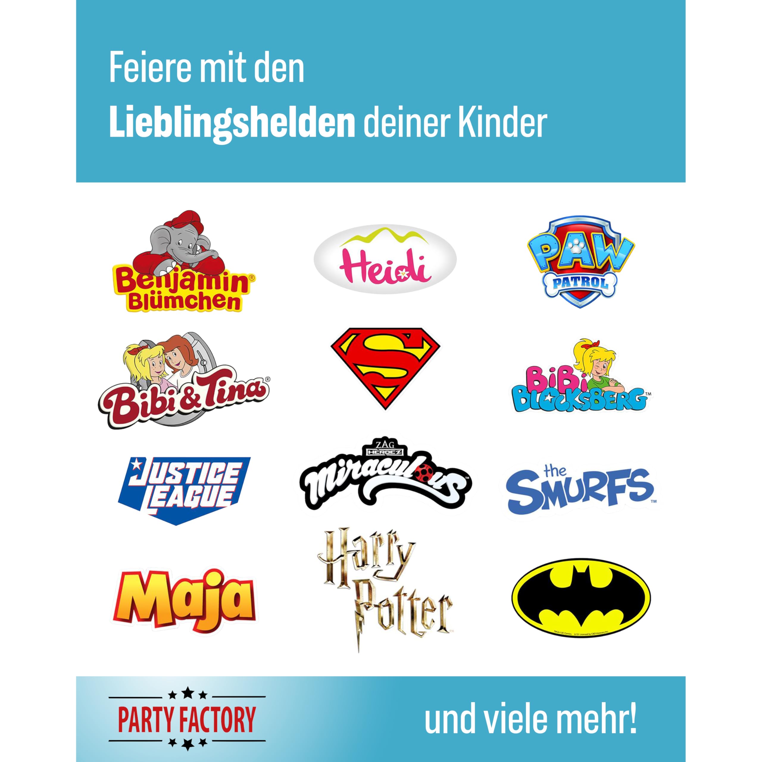 Die Schlümpfe – Schlumpfige Geburtstagsdeko Komplettset für Kinder - 85 tlg. Tischdeko Pappgeschirr mit Wimpelkette für Kindergeburtstag & Mottopartys - Party Deko Bundle mit Tellern, Servietten etc.