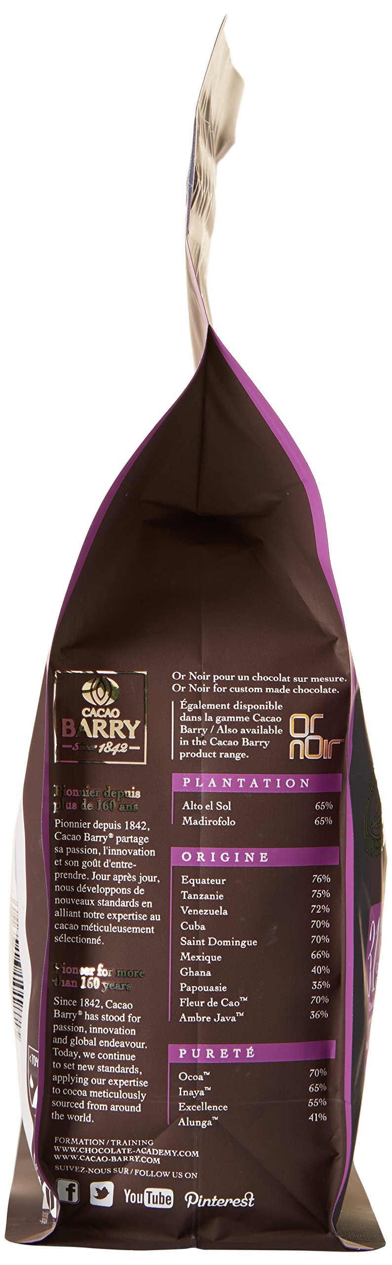 CACAO BARRY 31% Min Cacao Chocolat Lactée Caramel Pistoles 1 kg