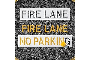 Fire Lane No Parking Stencil Set