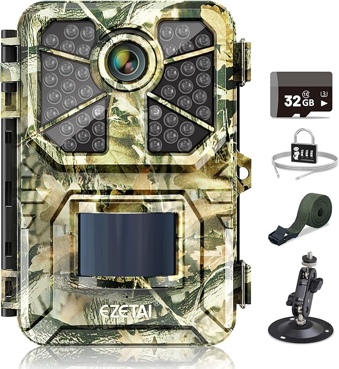 EZETAI Wildlife Camera with Night Vision Motion Activated 1520P 20MP