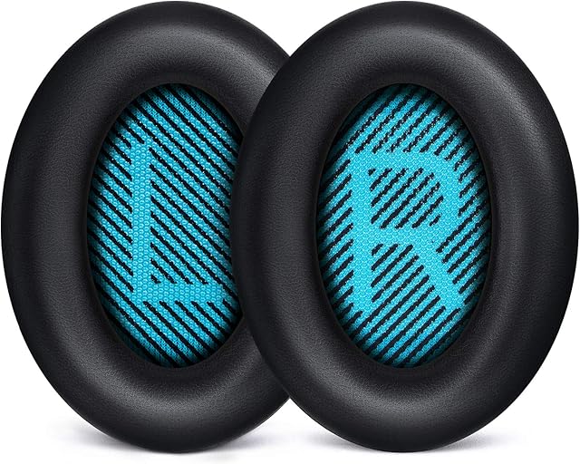 Bingle Replacement Foam Earpads Ear pad Cushion for Bose Quiet comfort 15 QC15 QC25 QC35 Ae2 Ae2i Ae2w Around Ear Headphones Earpads and Inner Foam Mats(1 Pair Black)