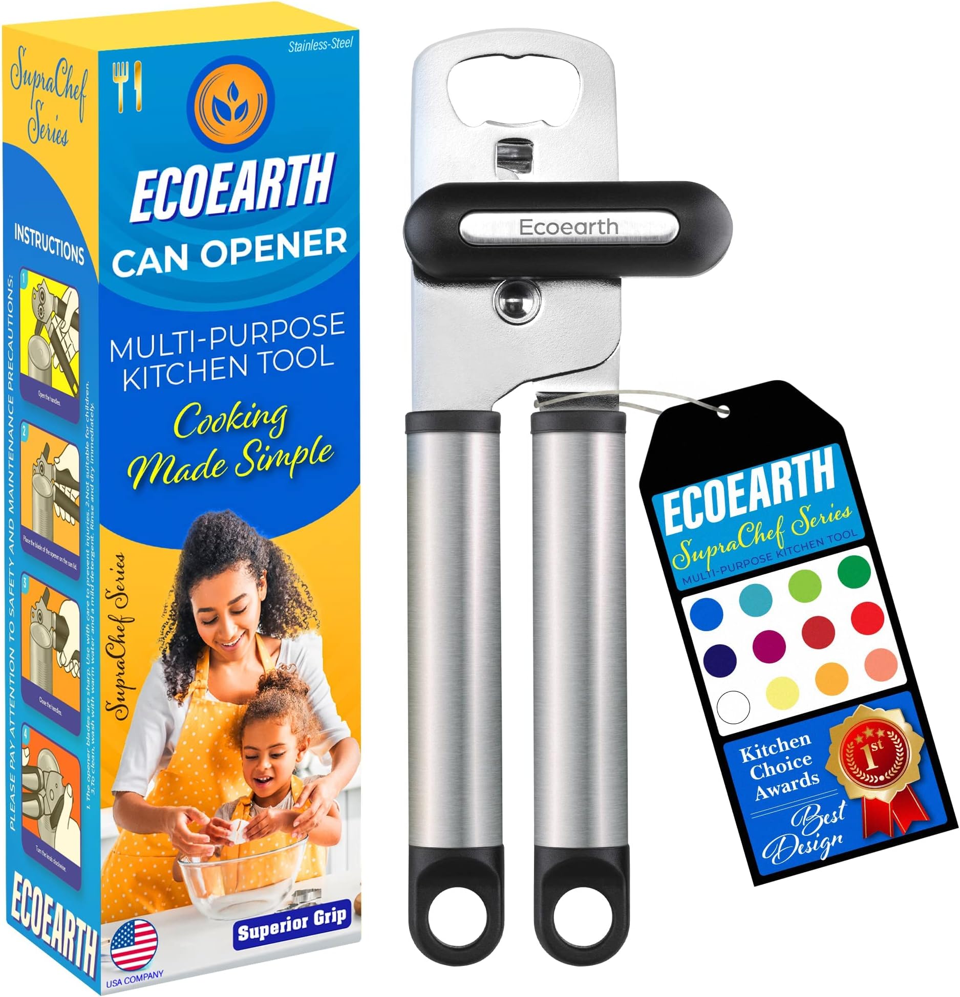 Gojiny Stainless Steel Manual Jar Lid Opener Manual Bottle