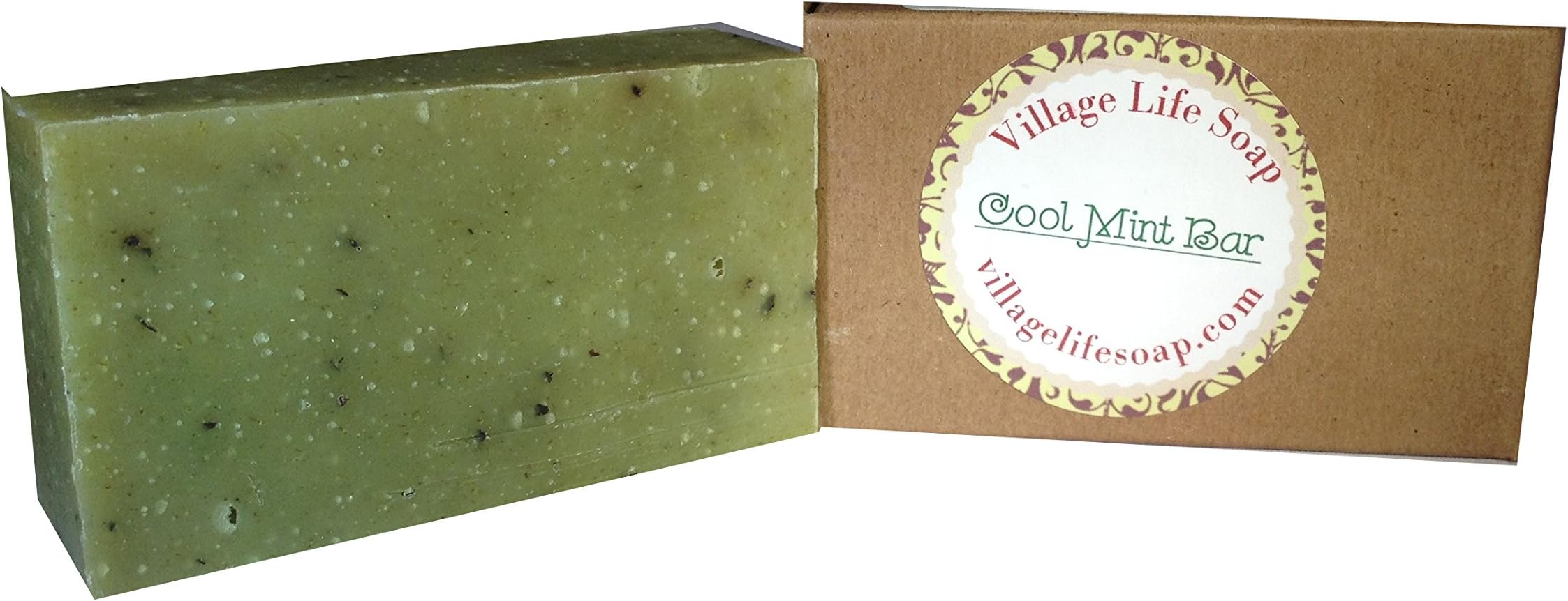 Village Life Soap Organic"Cool Mint" Soap Bar 2 Bars
