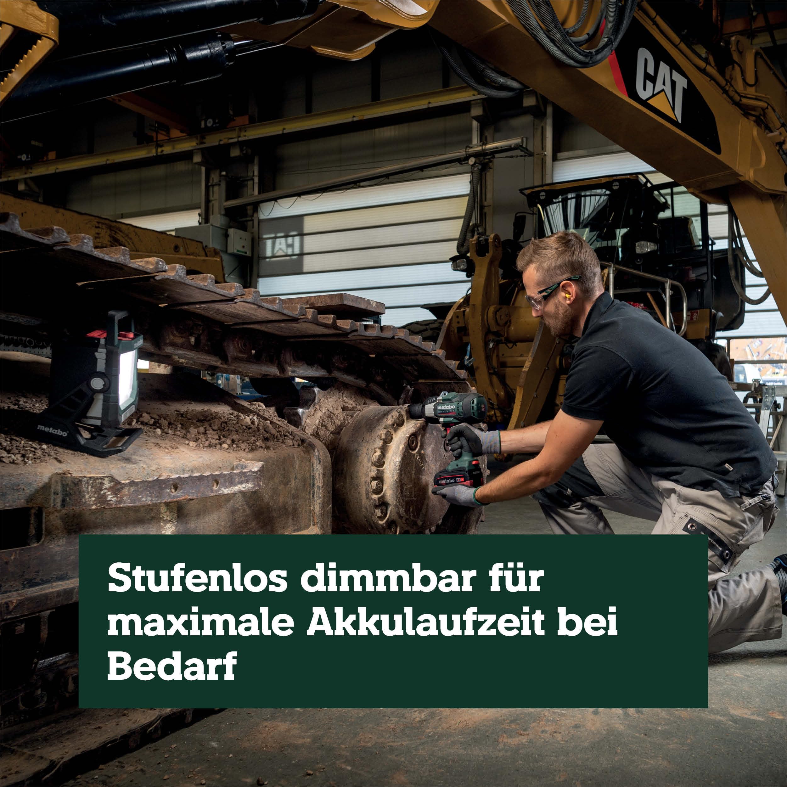 metabo Akku-Baustrahler BSA 18 LED 4000, 18 V Baustellenlampe, 4000 lm | IP54 Arbeitsleuchte mit Magnetfuss, USB-Port & 270 Grad Drehkopf, dimmbar, ohne Akku & Ladegeraet, CAS System kompatibel