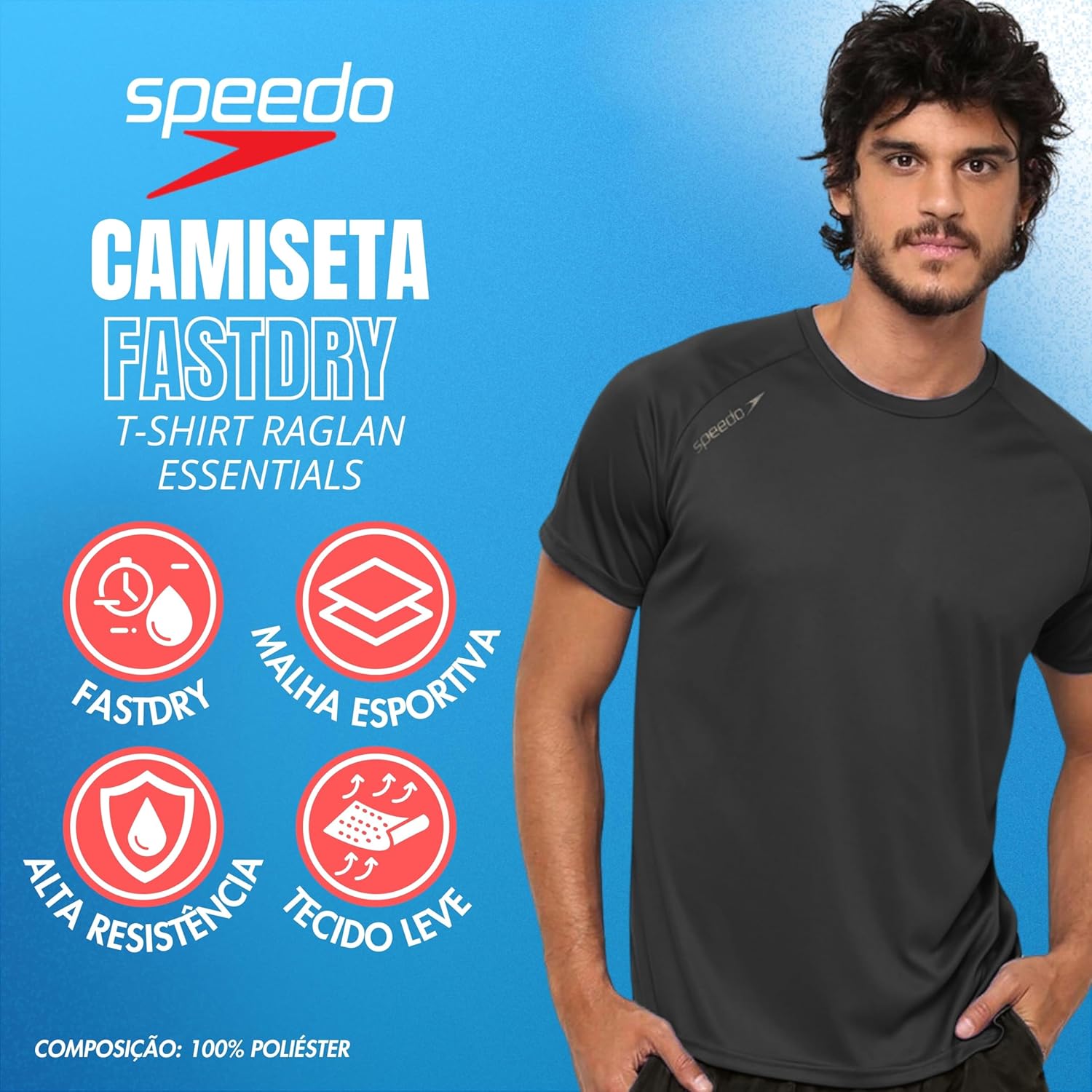 Camiseta Fast Dry Manga Curta Speedo Esportiva T-Shirt Raglan Masculino em promoção! Veja a oferta e mais achadinhos de Camisetas 5 Hoje é o melhor dia para comprar Camiseta Fast Dry Manga Curta Speedo Esportiva T-Shirt Raglan Masculino com aquele preço maroto! Promoção! Aproveite a oferta! 5