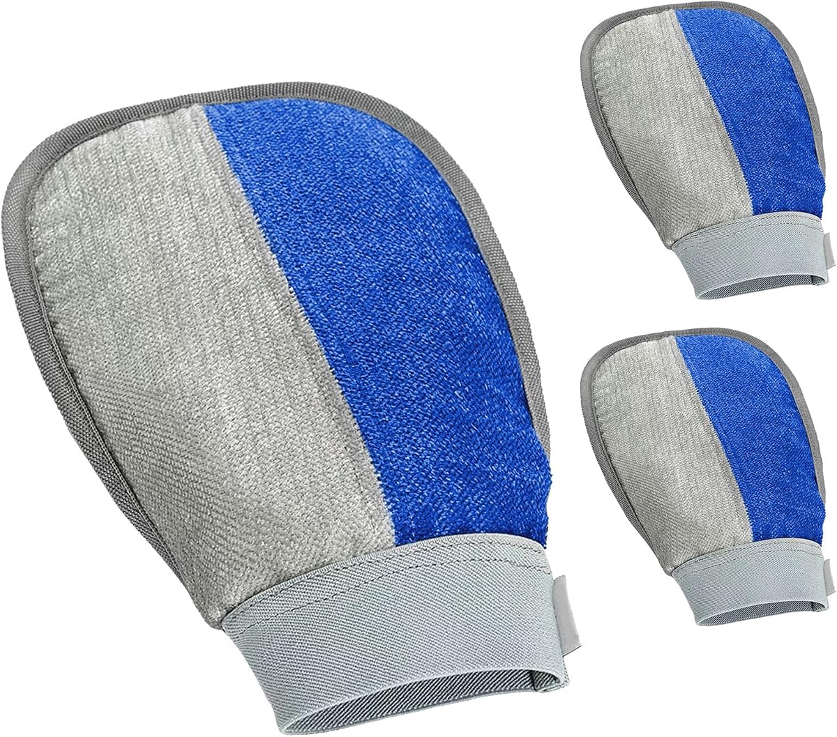 Pet Hair Removal Glove - Pet Hair Remover Glove for Dogs & Cats | Hair Removal Mitts,Reusable & Washable, Removes Hair from Carpet, Couch, Car Seats, Gentle Grooming Deshedding Tool, 3 Pack